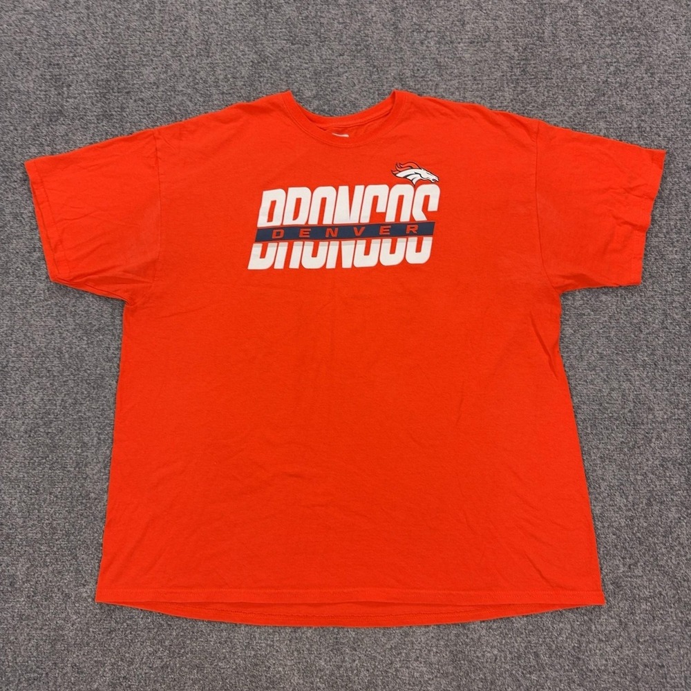 Denver Broncos Shirt Mens 2XL Orange NFL Football Graphic Tee NFL Team Apparel